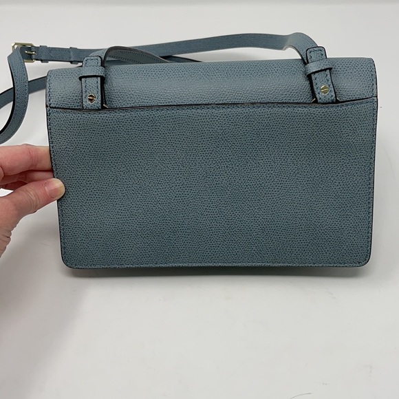 Valextra Twist crossbody bag Blue Textured Leather - Picture 5 of 16